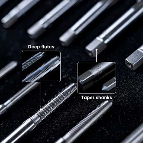 ROTATION 39-Piece Metric Tap and Die Set, M3-M12 Thread Repair Kit