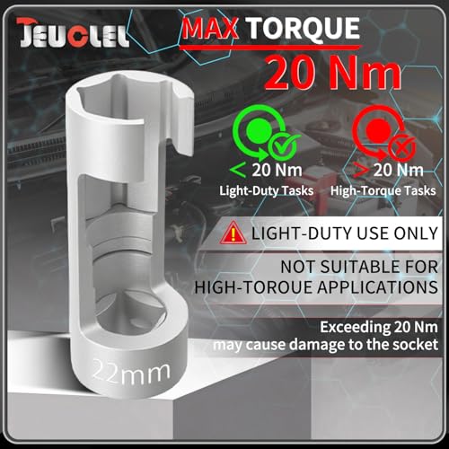 10PCS 10-27mm 1/2" 3/8" Diesel Injector Fuel Line Socket Wrench Set