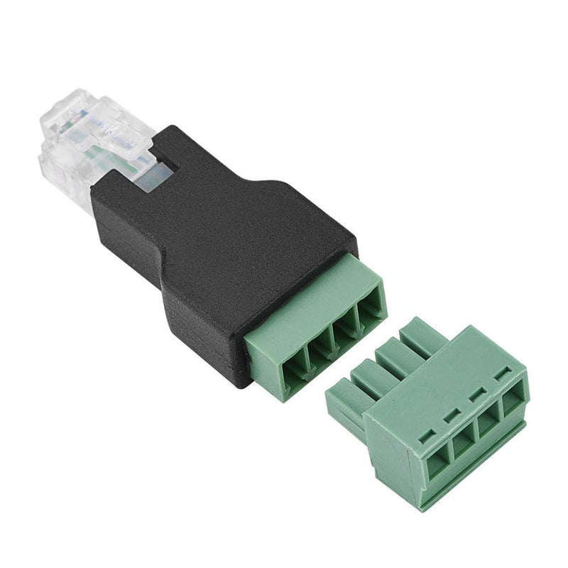 Dingln Ethernet Connector RJ11 6P4C Male to 4 Pin Screw Terminal Connector