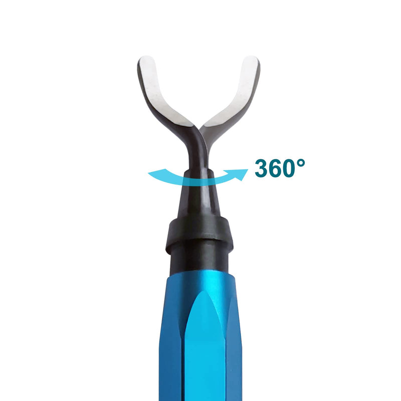 Deburring tool, CUKCIC metal deburring tool with 10 BS1010 blades, 360° rotating metal deburring handle, practical burr remover for aluminum copper plastic burr, 3D printing
