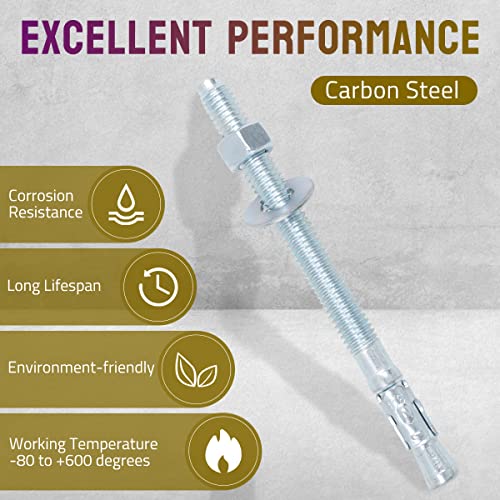 Concrete Anchors, 1/2" x 5-1/2" Stone Expansion Anchor for Blocks 1/2" x 5-1/2"