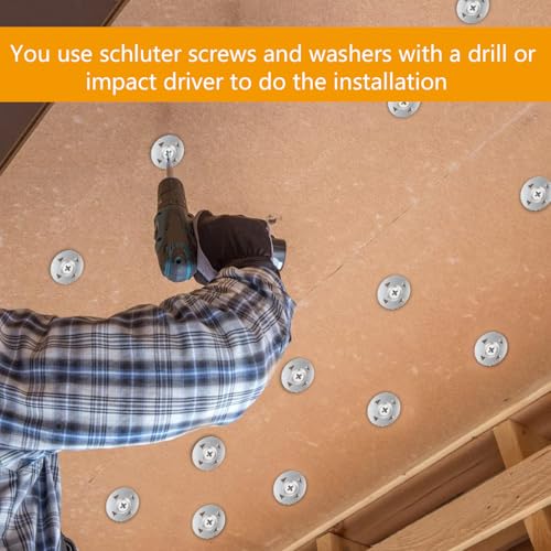 wedi Board Screws and washers, 1-1/8 Inchfoam Board Support Washer for Foam Board Fasteners Plaster washers (500pcs(Screw not Included) 500pcs(Screw not included)