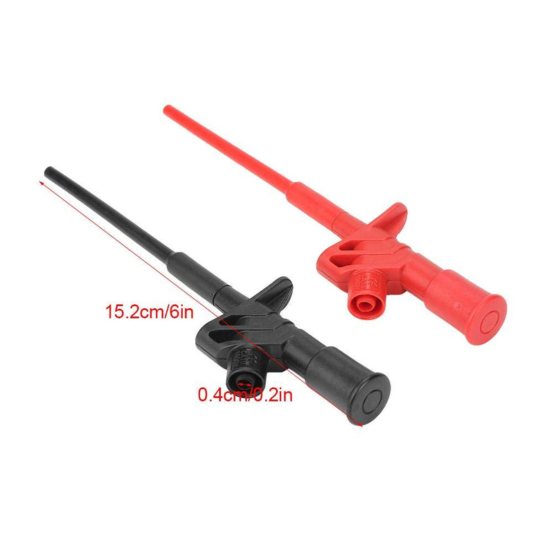 Test probe, 2 pieces. P5004 test hook clamp, quick insulated, quick professional test clamp, nickel plating, surface treatment, flexible high voltage probe