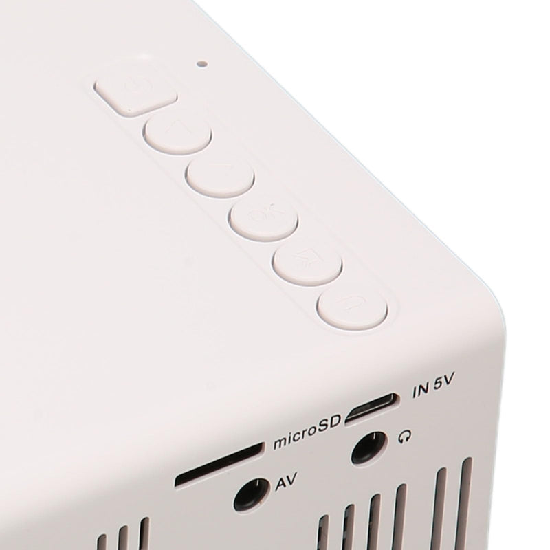 Portable HD 1080P Mini Projector for Movies and Gaming, Compact and Lightweight, USB and Connectivity, Ideal for Travel, Camping, and Home Entertainment US Plug