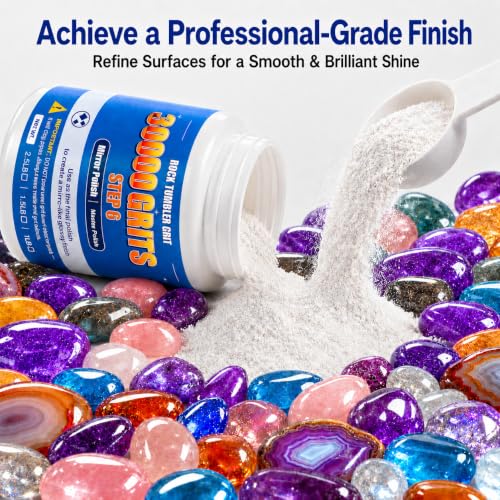 8000 & 30000 Grit Aluminum Oxide Rock Tumbler Polish Bundle