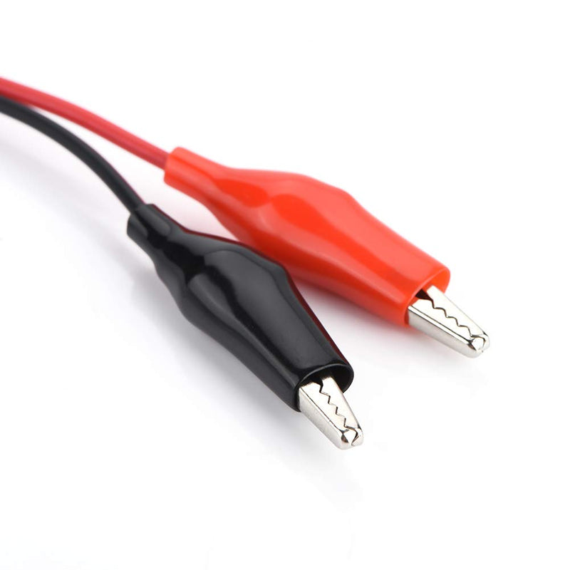 Elprico High Frequency Interconnect Cable, 52cm Red Black Measurement Cable, Includes SMA RG316 High Temperature Cable 18AWG Silicone Wire and Alligator Clip