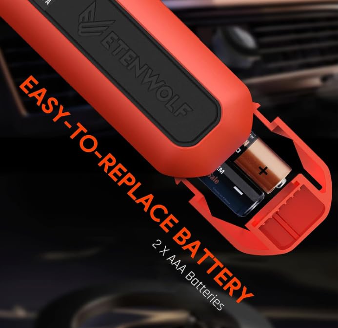 ETENWOLF T300 Digital Tire Pressure Gauge 3-200 PSI, Industrial Tire Gauge Calibrated to ANSI B40.7 Grade 2A(Plus-Minus 0.5%), Replaceable AAA Batteries (Vivid Orange) Vivid Orange