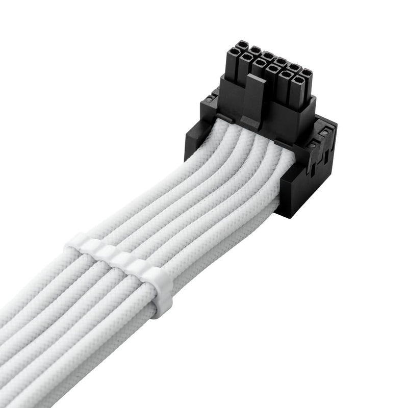 CableMod C-Series Pro ModMesh Sleeved 12VHPWR 90° StealthSense PCI-e Cable for Corsair - Variant B (White, 16-pin to Quad 8-pin, 60cm) 16 to 4x8-Pin (Variant B) White