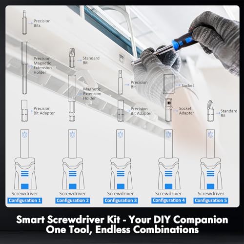 XOOL 78-Piece Ratchet Wrench & Screwdriver Tool Set with Metric 1/4" Sockets 4–12mm, Magnetic Precision & Standard Bits for Electronics, Home Repair & DIY 78 in 1
