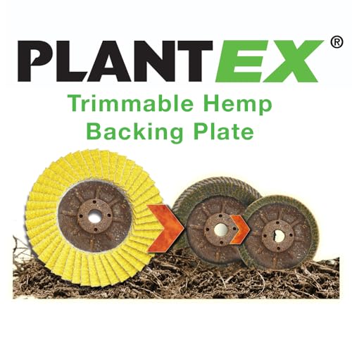 CS Unitec PLANTEX SunFire Ceramic Trimmable Flap Disc, Eco-Friendly 80 Grit Grinding Wheel, 4.5" Dia., 5/8" x 11 Hub, Made in Germany, 10 Pack Abrasive Wheels 4.5" 80 Grit, 5/8"x11 Hub