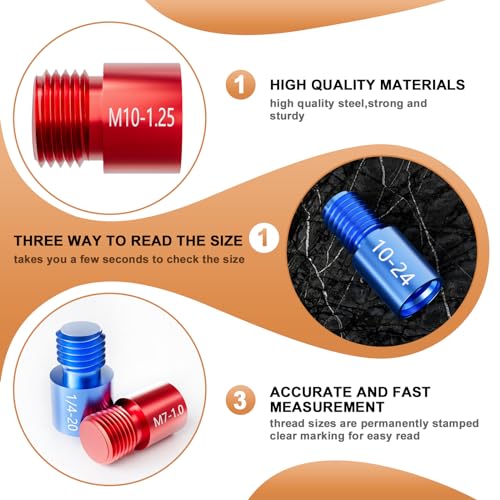 Nut & Bolt Thread Checker - 44PCS Independent Assembly Size Checker, Practical Identibolt Thread Gauge Set for Freely Checking Screws