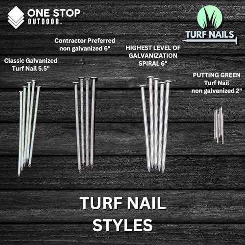 (36-Pack) Premium 6-Inch Turf Nails, Landscape Stakes, Spiral Metal Galvanized Landscape Spikes, Garden Nails for Artificial Turf, Garden Edging, Paver Edging, Timber & More (36)