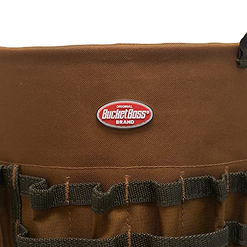 Bucket Boss The Bucketeer Bucket Tool Organizer in Brown, 10030 and Plano 5 Gallon Bucket Topper and Organizer,OD Green/Clear