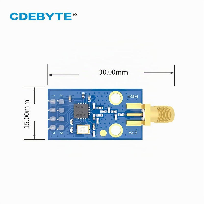 E07-M1101D-SMA CC1101 433MHz RF Module Transceiver Remote Transmission CC1101 433MHz Receiver and Transmitter E07-M1101D-SMA