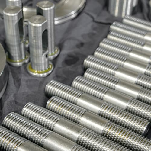 uxcell 2pcs Double Ended Stud Screws, M8x450mm 304 Stainless Steel Dual Threaded Rod Bolts with Nuts and Flat & Lock Washers Double End Threaded Stud Screw Bolt for House Maintenance 2