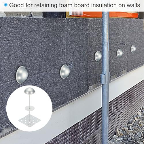 PATIKIL Perforated Insulation Pins 2" 100 Pcs for Wall Ceiling Foam Board 3.9" 300