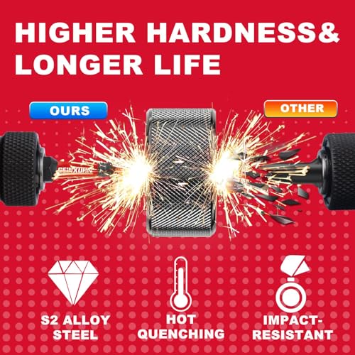 Geinxurn 90 Pieces Torx Impact Screwdriver Bits Set with Colorful Boxes, 2" Magnetic T7-T40 S2 Steel Multi Driver Bits with Box 2"-90PCS