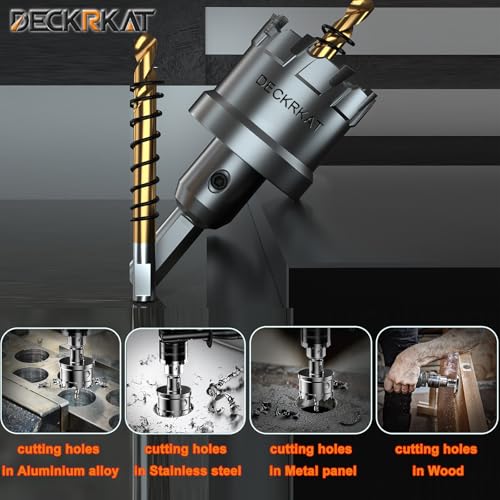 4-1/2" TCT Hole Saw for Hard Metal, Heavy Duty 115mm Tungsten Carbide Tipped Hole Cutter with Spring-Loaded Pilot Drill Bit for Stainless Steel, Metal, Iron, and Plastic. 4-1/2" (115mm)