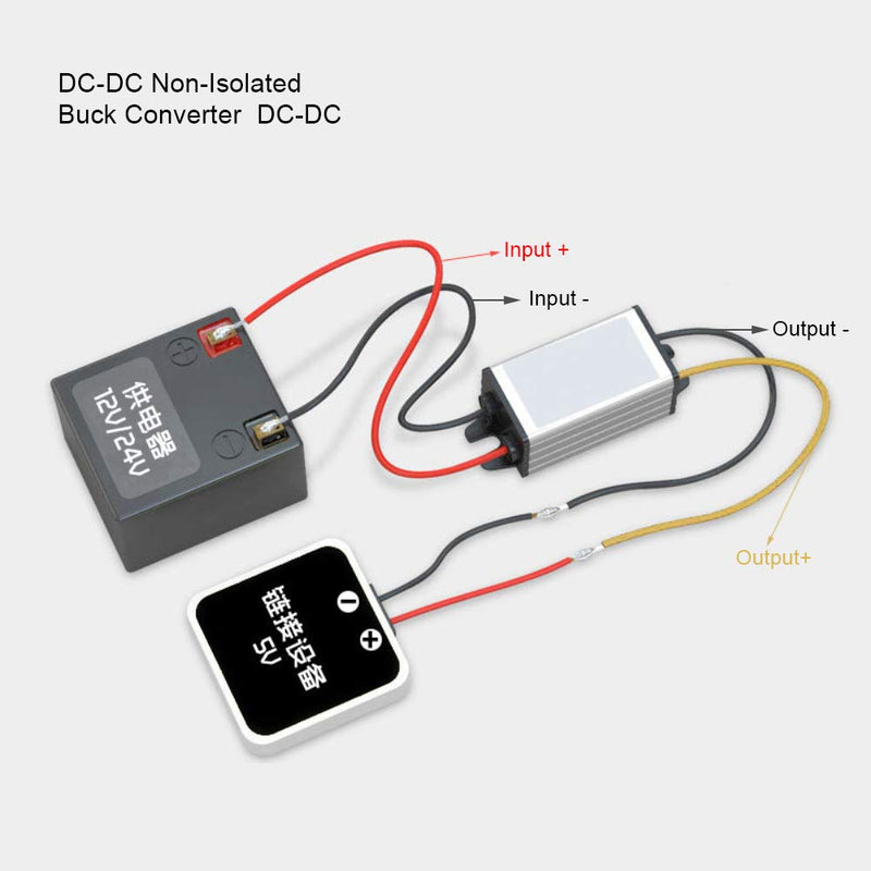 Jadeshay voltage converter, step-down converter DC-DC 12V / 24V to 5V 5A step-down converter step-down power supply module converter module voltage regulator for car LED screen, water pump #02