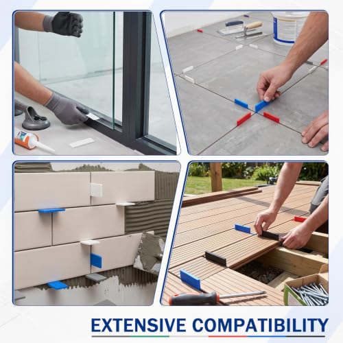 Nuanchu 300 Pcs 3/64"-15/64" (1-6mm) Plastic Glazing Blocks, Flat Shims
