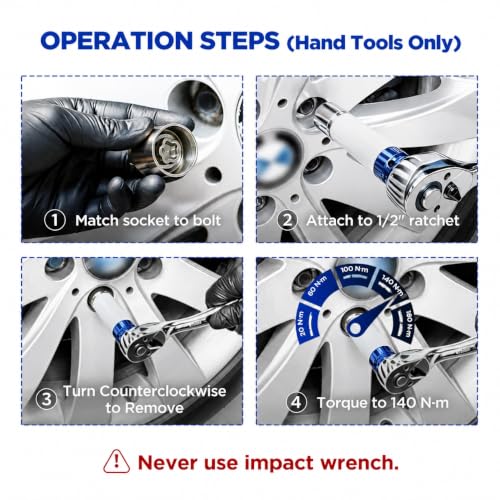 MRCARTOOL 12PCS Wheel Lock Removal Kit Compatible with BMW Series