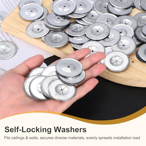 PATIKIL Self Locking Washers 1.5 Inch for Perforated Insulation Pins,500Pcs