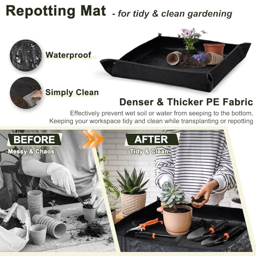 Joyfair 12 Pcs Gardening Tools & 8 Pcs Stainless Steel Garden Tool Set