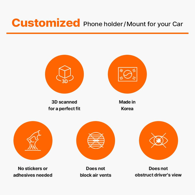FICS Car Phone Holder for Hyundai Venue 2019, 2020, 2021, 2022, 2023, 2024, 2025, 2026– Custom-Fit Mount for Seamless Display Integration, Interior Accessories for Navigation Use, Stable Driving View