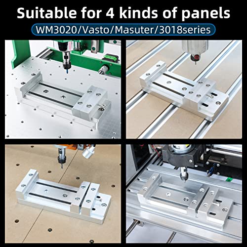 FoxAlien Mini Low Profile Bench Vise Workholding Clamp Work Table for FoxAlien 3018, Masuter 3, Masuter Pro, 3S, XE-PRO, WM-3020 Vasto CNC Router Machine