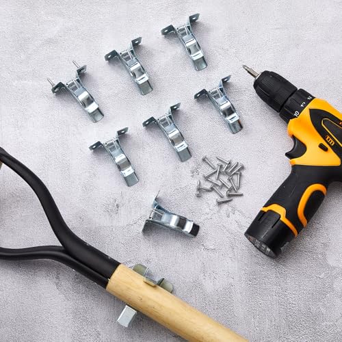 Zonon 30 Pcs Spring Tool Clips Wall Mount Metal, Holds up to 1.78 Inch