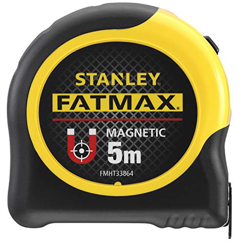 Stanley FatMax Blade Armor Tape Measure, Magnetic Hook (5 m Length, Lock, Automatic Return, Belt Clip) FMHT0-33864 1 - Pack