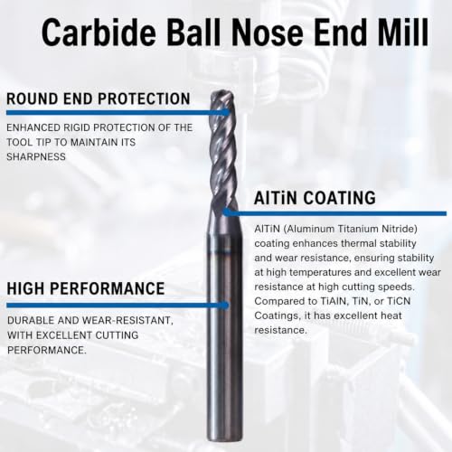 NZ 3/16" 4-Flute Ball Nose End Mill