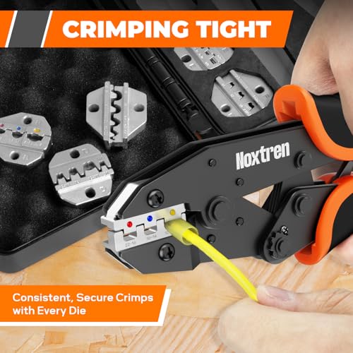 6-in-1 Ratcheting Wire Crimper Set with Interchangeable Dies 6-Piece Crimping Tool Set