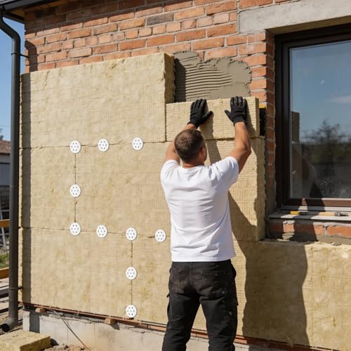 1.77 Inch/45 mm White Plastic Washers Foam Board Insulation Load Spreading Polypropylene Washers for Fixing and Supporting Rigid Foam Spreading for Screws Nail (800 Pcs)