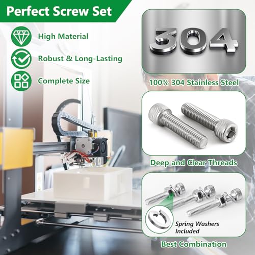 820PCS M2 M3 M4 304 Stainless Steel Hex Socket Head Cap Metric Screw Assortment and 860PCS M2 M3 M4 M5 Hex Button Head Cap Metric Screw Assortment Kit