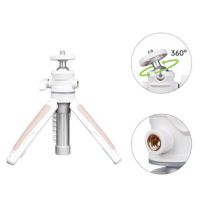 Wurkkos Mini Telescopic Tripod, Handheld Stand with 360° Flexible Ball Head and 1/4" Screw for CL01 Camping Lantern