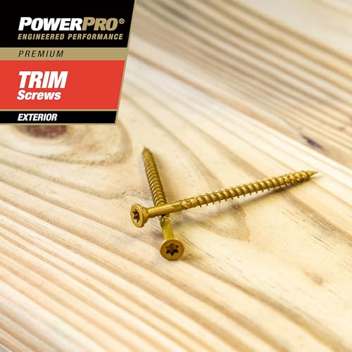 Power Pro Trim Screws, #8 x 2-1/2in, 131 Pieces, Bronze (Pack of 2) #8 x 2-1/2" #8 x 2-1/2" (Pack of 2)