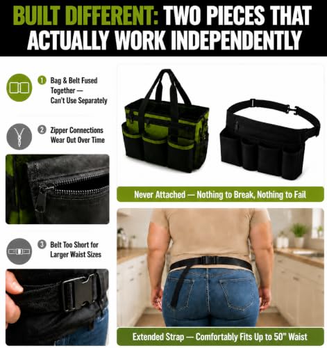 Wearable Cleaning Caddy Bag with Tool Belt Set, 600D Durable Fabric