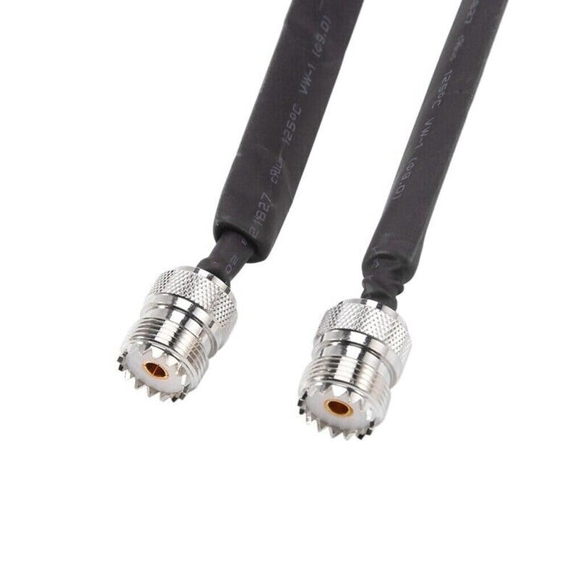 2 Pieces Door/Window Pass Through Flat Coaxial Cable SO239 UHF Female to UHF Female
