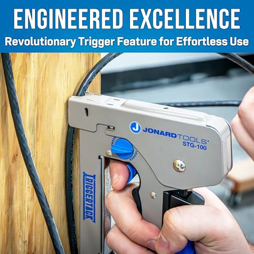 Jonard Tools STG-100 TriggerTack Insulated Cable Stapler, Ergonomic Handle
