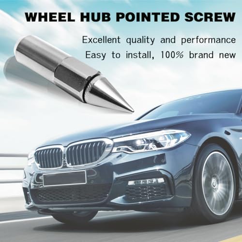 Osilly 20PCS M12x1.5 60mm Aluminum Spiked Wheel Lug Nuts, Silver