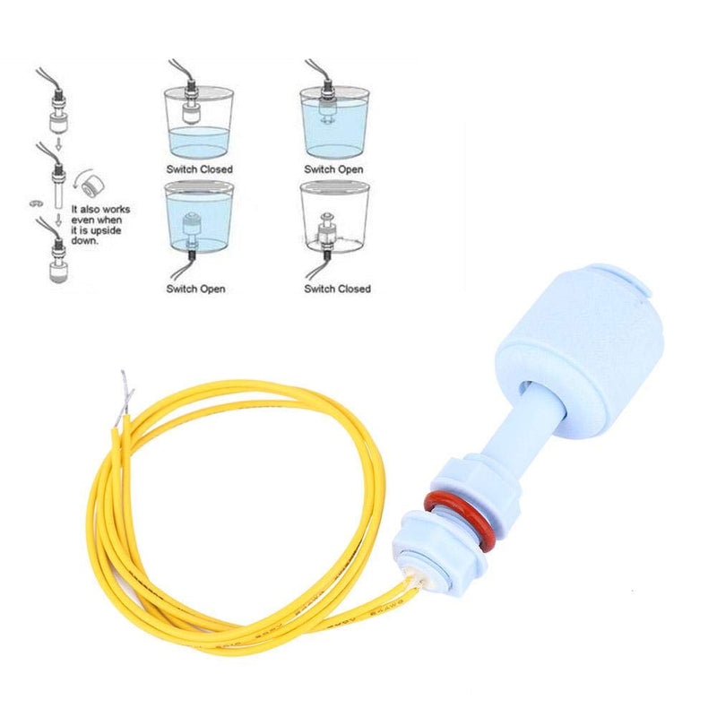 Pack of 5 Float Switch Liquid Water Level Sensor PP Plastic Float Switch Water Tank Pool Liquid Level Sensor Controller Blue