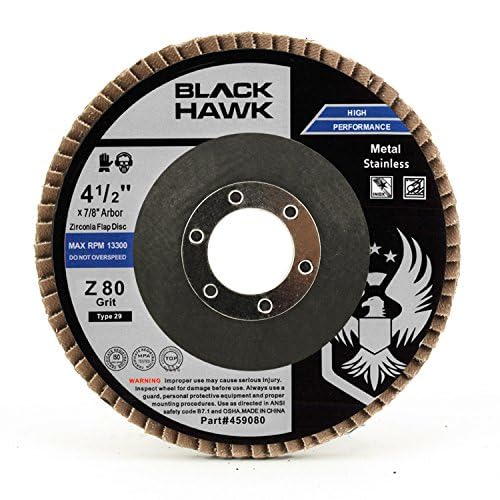 BHA 4.5" x 7/8" T29 Zirconia Flap Discs, 80 Grit - 10 Pack