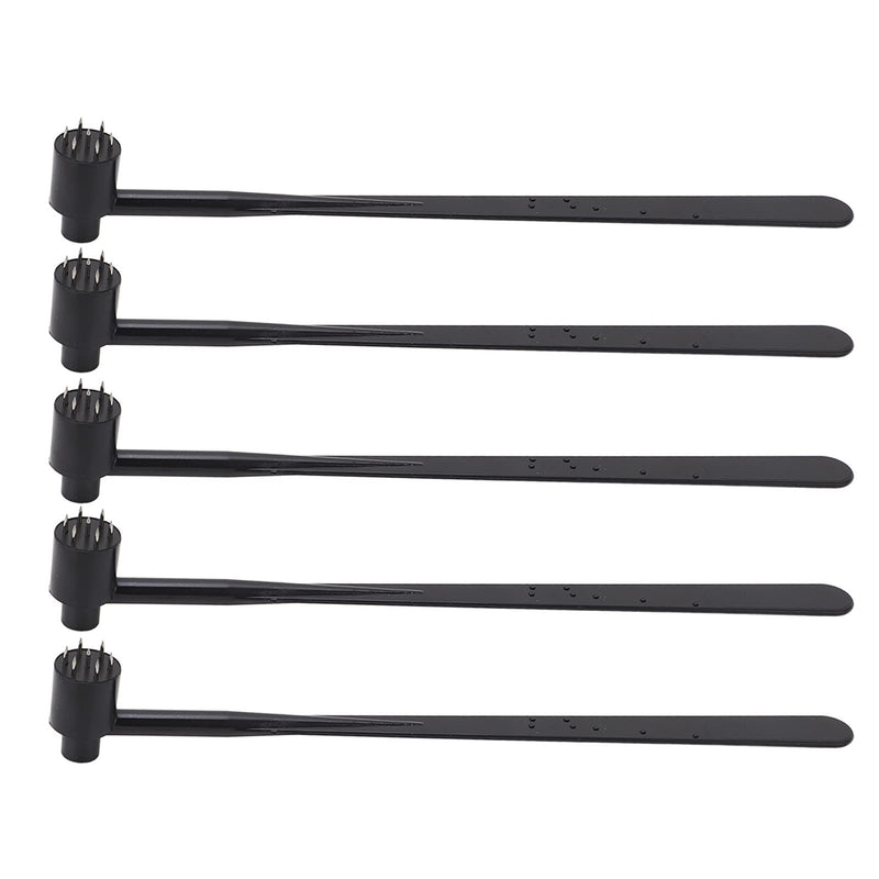 Sonew [Plum Blossom Hammer, ABS Handle] Single Sided Needle Tool Black Stainless Steel for Industry
