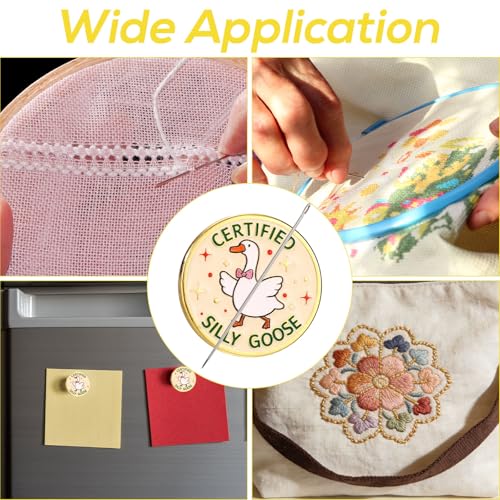 Stupid Goose Magnetic Needle Holder, Funny Embroidery Needle Holder for Cross Stitch Embroidery and Craft Accessories
