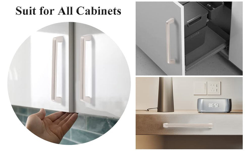 6 Pack 5 Inch Matte Brushed Satin Nickel Cabinet Handles Kitchen Cabinet Hardware Handles for Lockers TV Cabinets Drawers Bathroom Cabinets Dresser Handles (Center Holes 127mm) Brushed Nickel