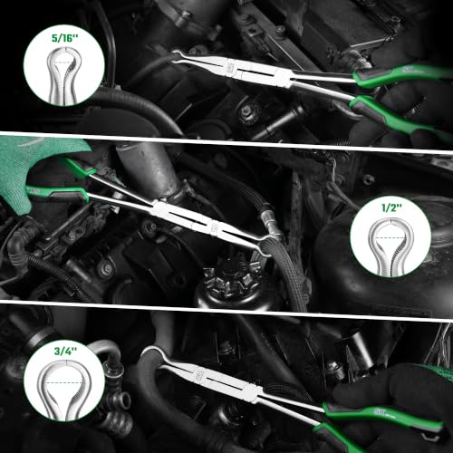 SK 3-Piece Hose Pliers Set, 13'' Double Jointed Long Reach Hose Grip Pliers