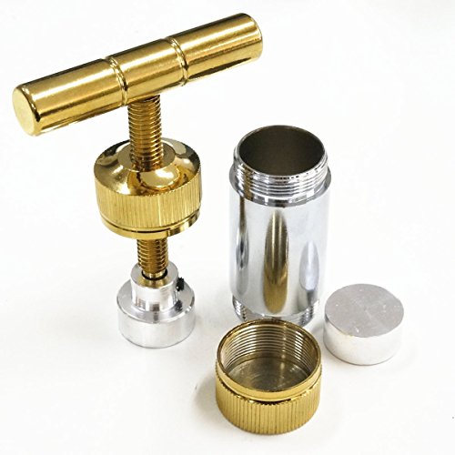 FORMAX®420 T Press 3.5" Tool Pollen T Press Heavy Duty Metal Spice Pollen (Gold with Silver)