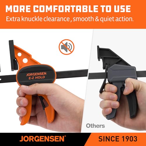 JORGENSEN E-Z Hold 2-Pack 6" 200LBS Light Duty Woodworking Bar Clamps 6"