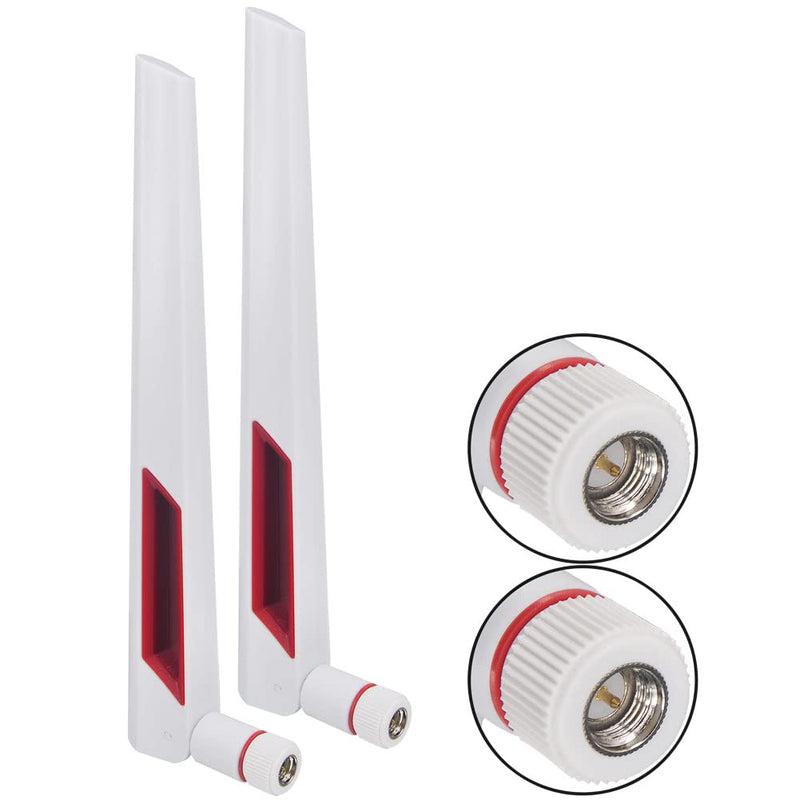 Onelinkmore Dual Band WiFi Antenna 2.4G 5G 5.8GHz Router Antenna SMA Male Universal Antenna for PC Desktop FPV Drone PS4 ASUS AC88U AC87U Antennas WLAN WiFi Antenne Booster Pack of 2